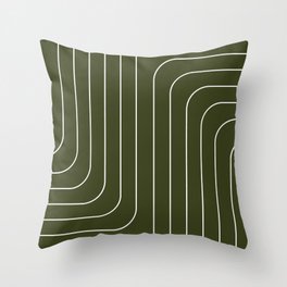 Searching (Olive Green) Throw Pillow