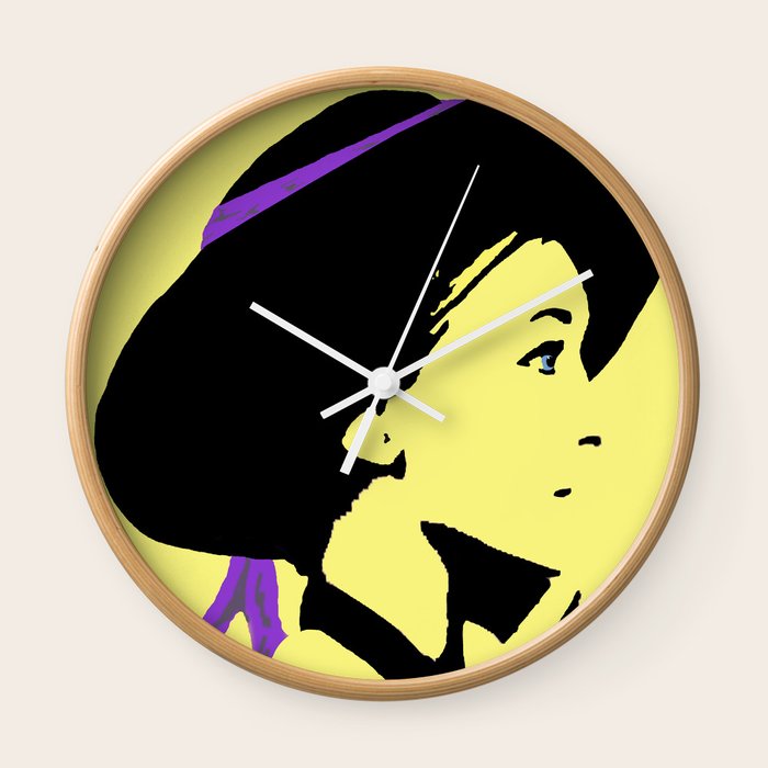French Distant Eyes Wall Clock by hudkapart | Society6