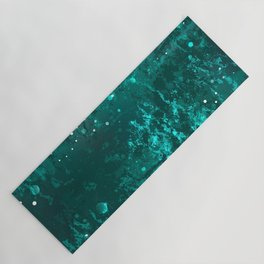 Emerald Glitter Background Yoga Mat