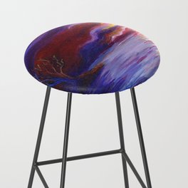 Colorful Sunset Landscape Painting Bar Stool