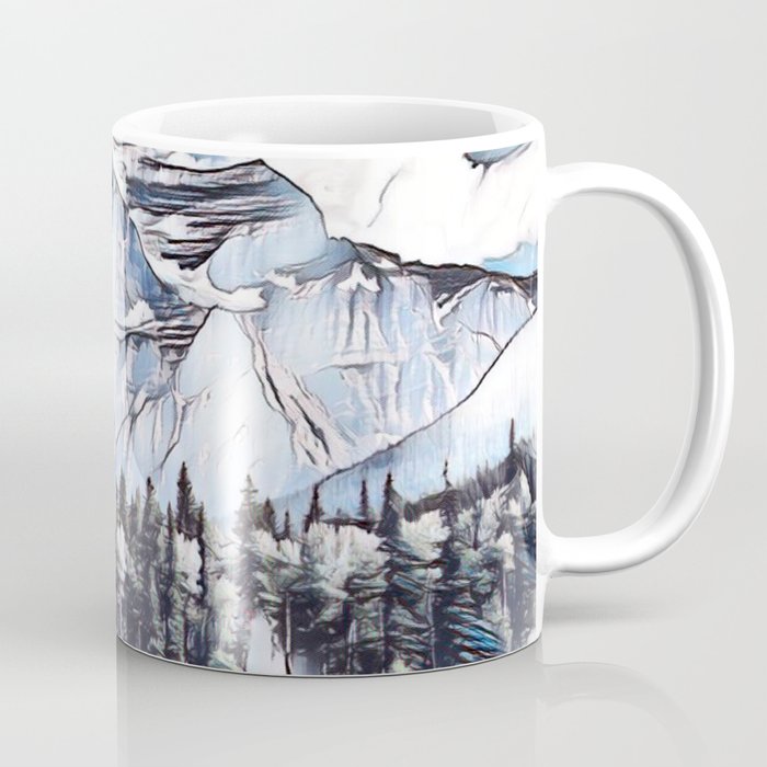 Pine Forest Mountain Landscape  Coffee Mug