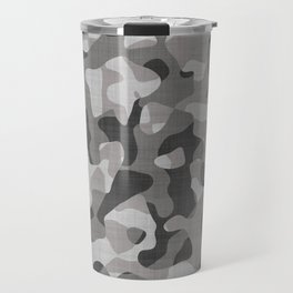 Black And White Camouflage Military Pattern Travel Mug