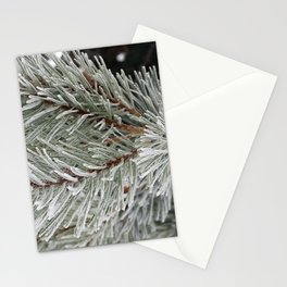 Frosted Pine Needles Stationery Card