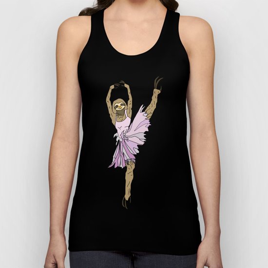 Sloth Ballerina Tutu Unisex Tank Top
