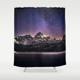 Night sky landscape in Patagonia, Argentina, South America Shower Curtain