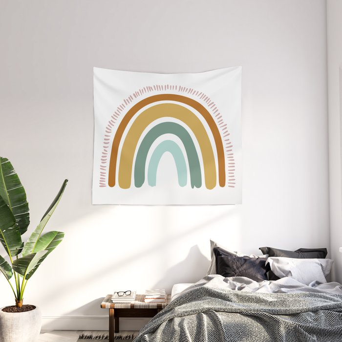 Boho Rainbow Wall Tapestry by move mtns Society6