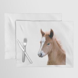 Baby Horse, Foal, Farm Animals, Art for Kids, Baby Animals Art Print By Synplus Placemat