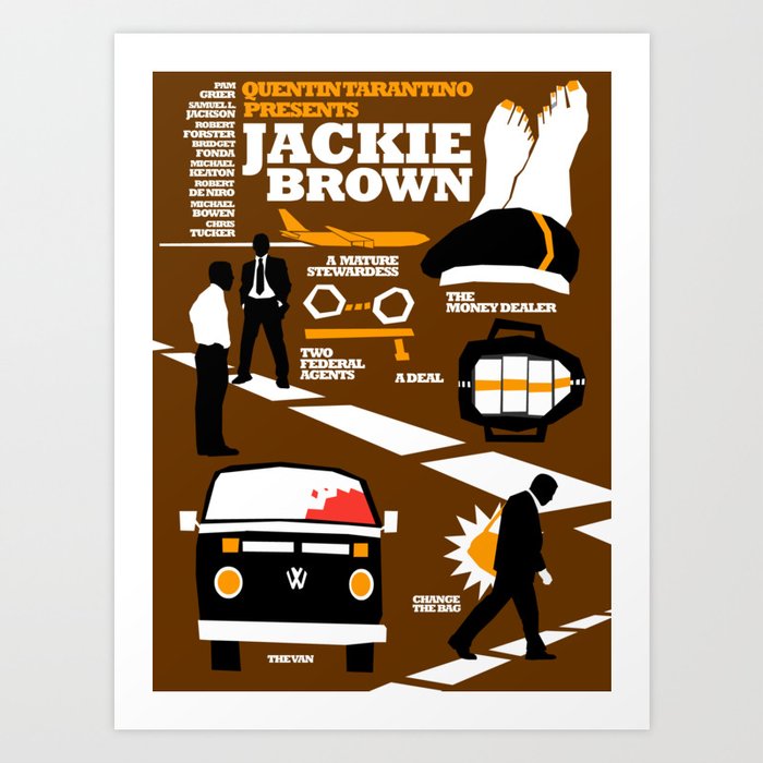 Quentin Tarantino - Jackie Brown Art Print by Francisco Asensio | Society6