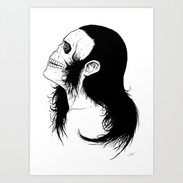 Skull Girl Art Print