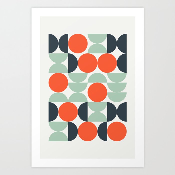 Bauhaus pattern #4 Art Print