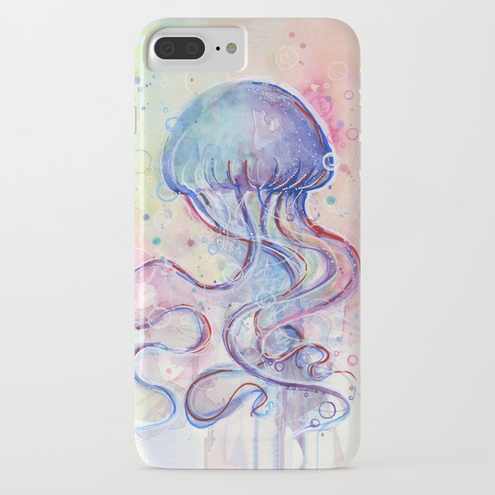 Jellyfish Watercolor iPhone Case