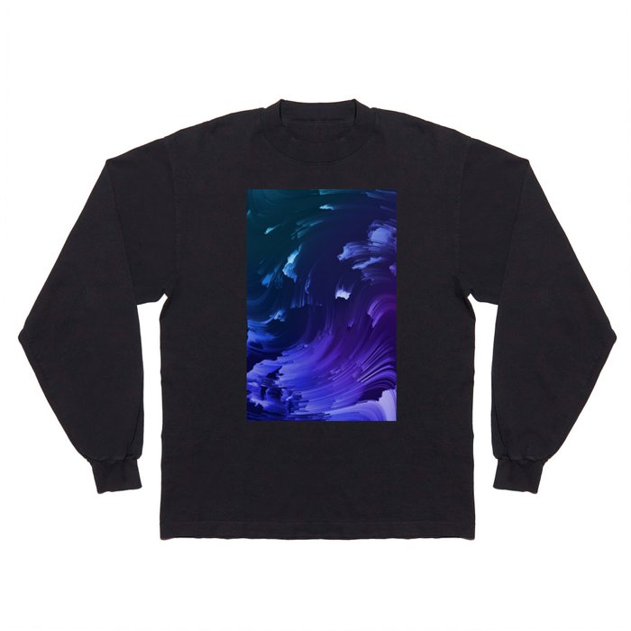 Purple Ombre Ocean Wave Water Long Sleeve T Shirt