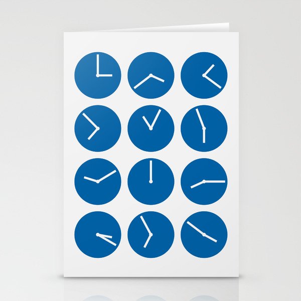 Minimal clock collection 13 Stationery Cards