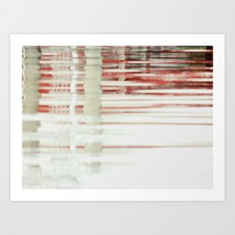 Reflection in ripples Art Print