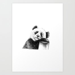 Sleepy Panda Art Print
