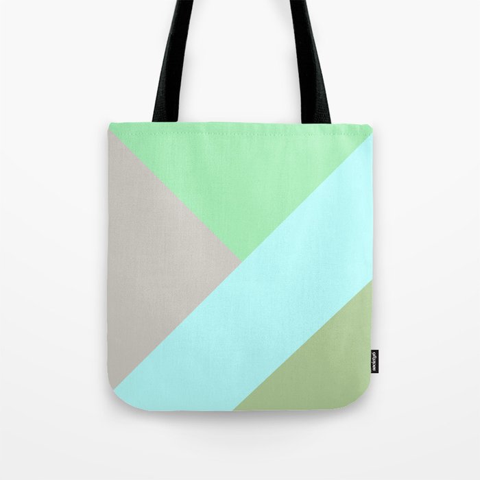 Origami Paper Folds - Green blue Tote Bag