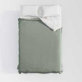 White Sage Solid Color  Duvet Cover