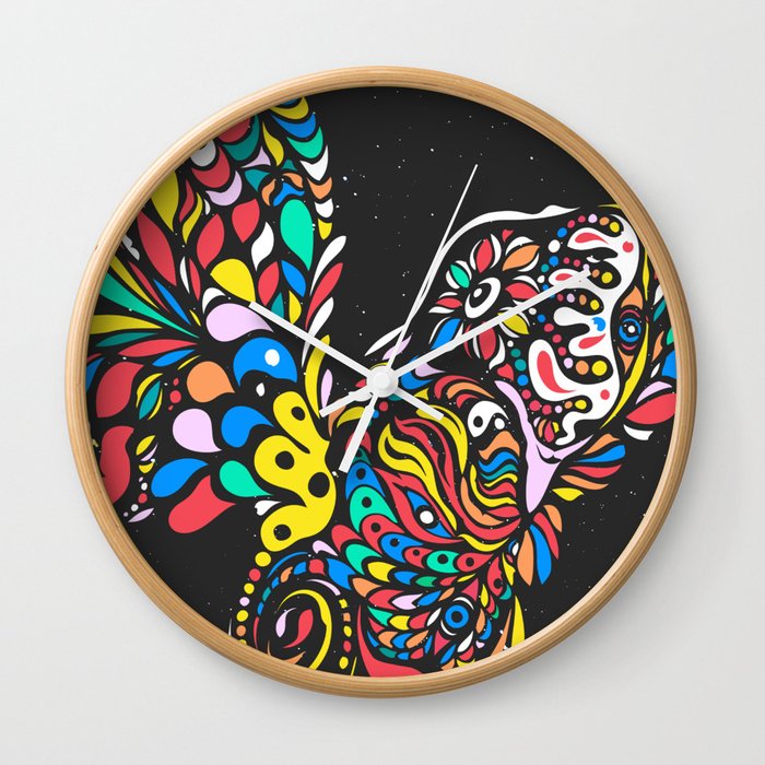 Peruvian Bird Gallito De Las Rocas Colorful Version Wall Clock By Peruvian Bird Gallito De Las Rocas Colorful Version Wall Clock By Edualpeirano Society6
