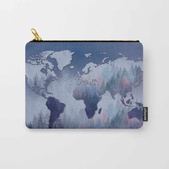 world map forest 5 Carry-All Pouch
