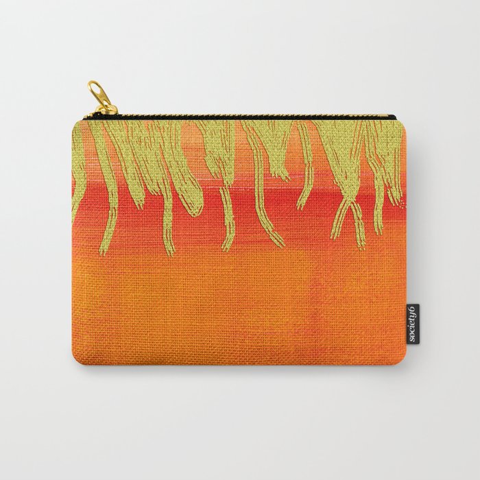 Modern Orange And Gold Watercolor Luxury Ombre Gradient Abstract Carry-All Pouch
