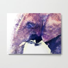 Elephant Metal Print | Other, Elephants, Wild, Graphicdesign, Illustration, Elephant, Nature, Wildanimal, Watercolorart, Africa 