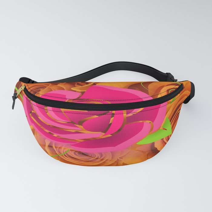 bouquet roses Fanny Pack