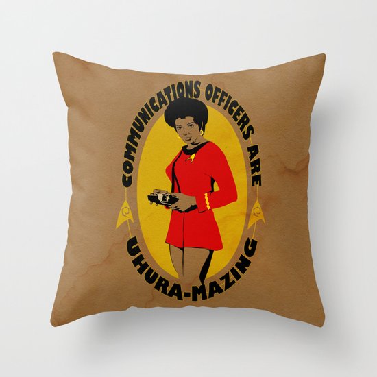 Uhura-mazing Throw Pillow
