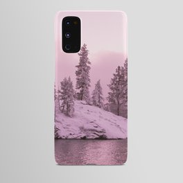 Sunset Island in Winter Android Case