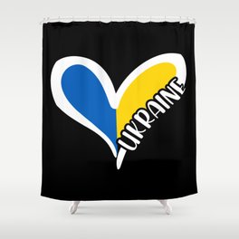 Love Ukraine Heart Shower Curtain