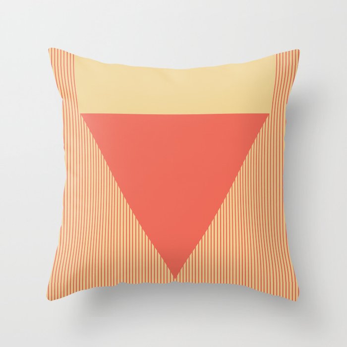 Red Triangle Throw Pillow