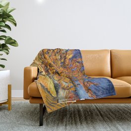 The Mulberry Tree by Vincent van Gogh Throw Blanket