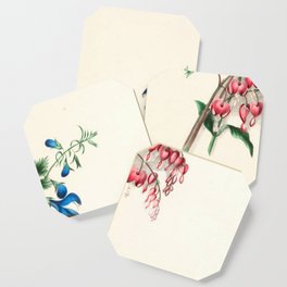  Salvia and dielytra flowers by Clarissa Munger Badger, 1866 (benefitting The Nature Conservancy) Coaster