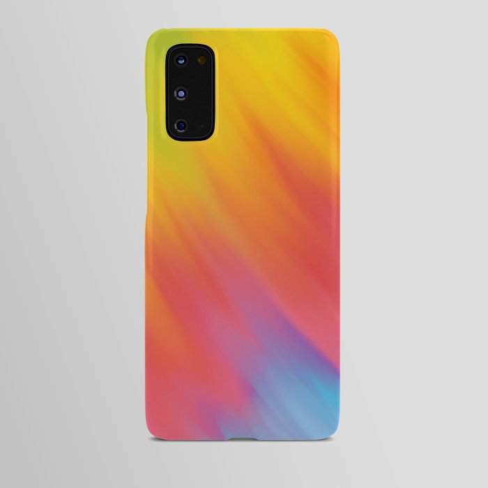 Abstract art colorful happy neon vibes Android Case