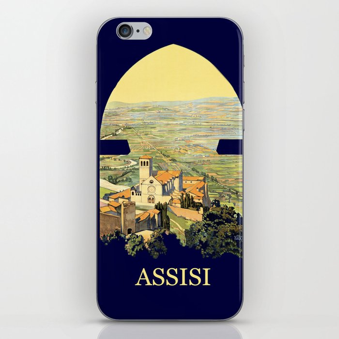 Vintage Litho Travel ad Assisi Italy iPhone Skin