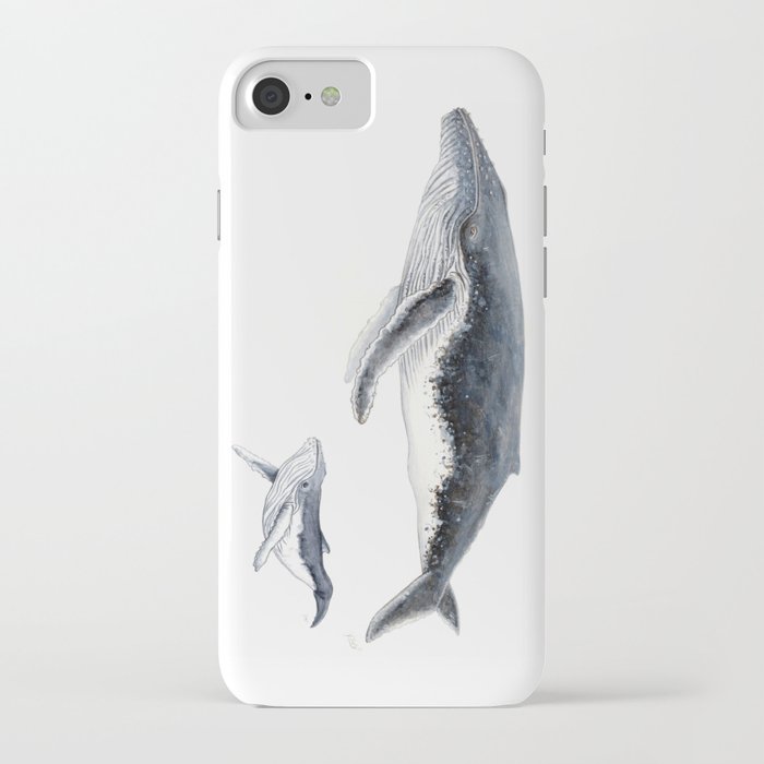 Humpback whale mother and humpback whale baby iPhone Case