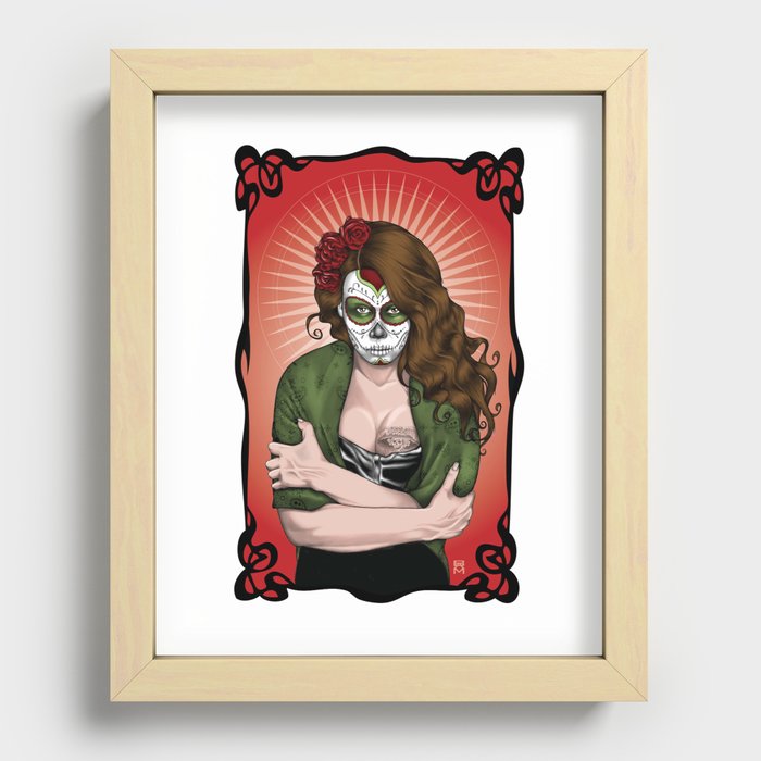 La Muerta Bella Recessed Framed Print