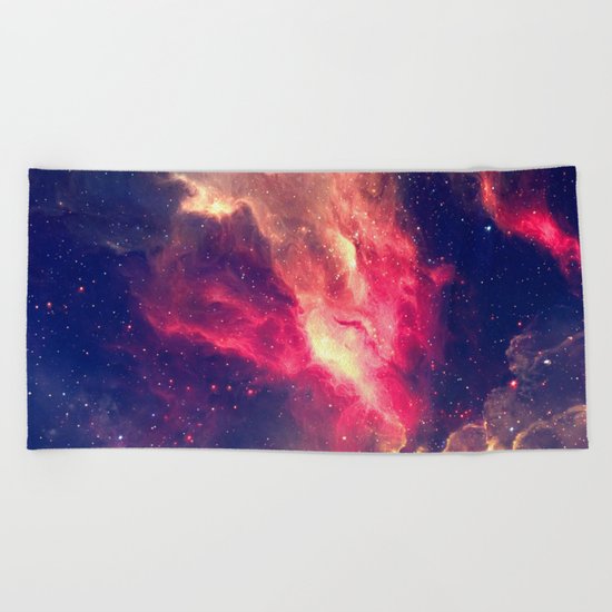 The Sky is on Fire Beach Towel