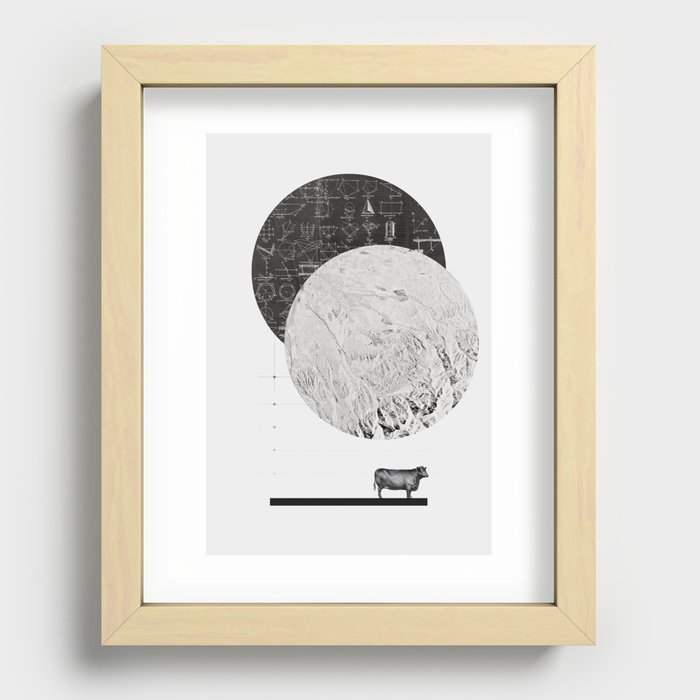 Calculating a Jump over the Moon Recessed Framed Print