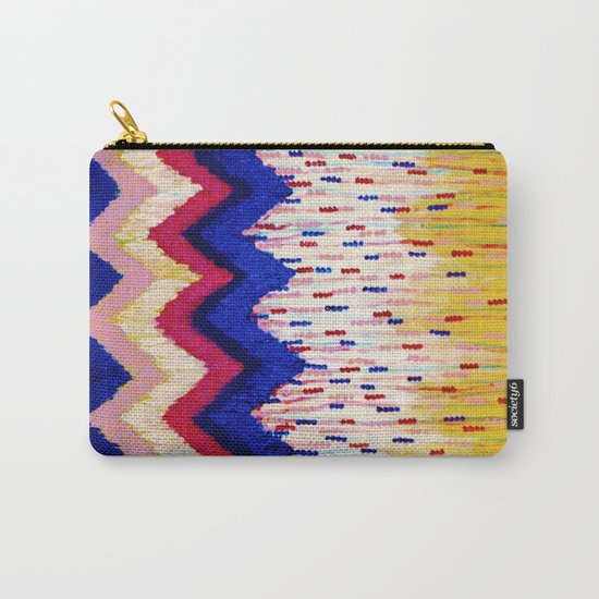 SHINE ON, Revisited - Americana Red White Blue USA Abstract Acrylic Painting Home Decor Xmas Gift Carry-All Pouch
