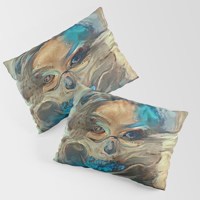 Sand Storm Ghost | AI-Generated Art Pillow Sham