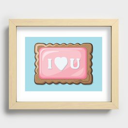 ZA-Cookie: I Love U Recessed Framed Print