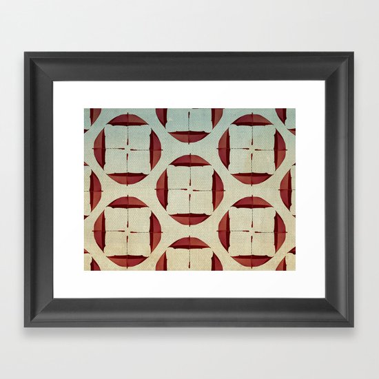 circle the umbrellas Framed Art Print