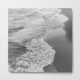 Miami Beach | Silver Ocean | Sea | Waves | Landscape Photography Metal Print
