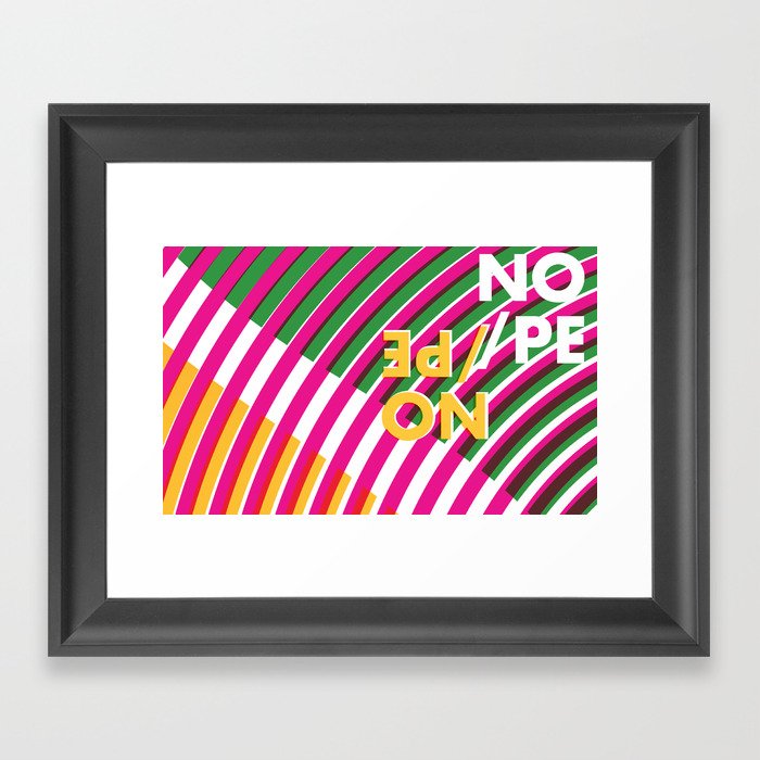 no Framed Art Print