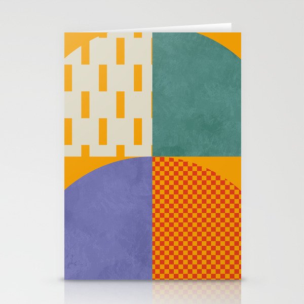 mid century modern shapes 8 22 Stationery Cards