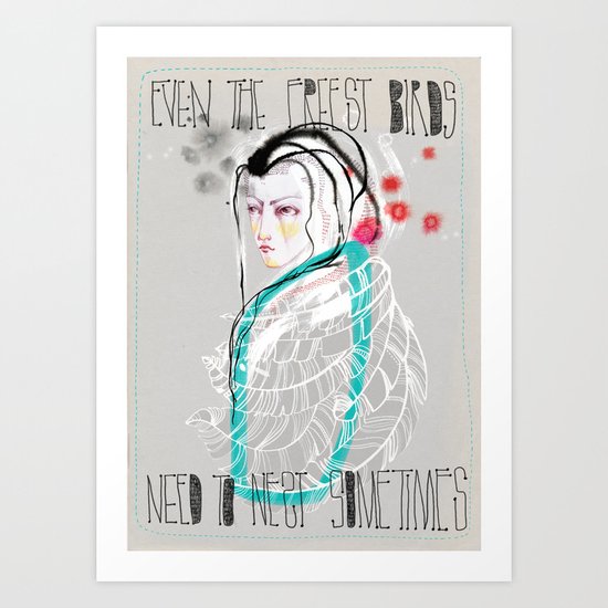 Even the freest birds need to rest sometimes Art Print