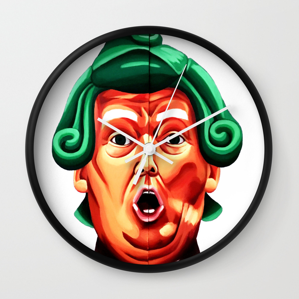 Oompa Loompa Trump Wall Clock by Adam Supernova | Society6