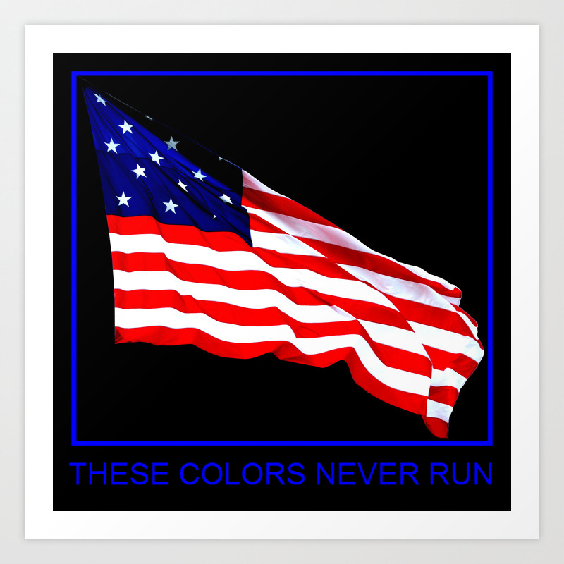 red blue star flag