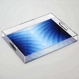 COOL BLUE SURFING WAVE. Acrylic Tray