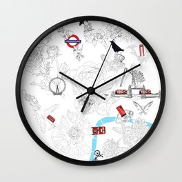 Colouring London Wall Clock